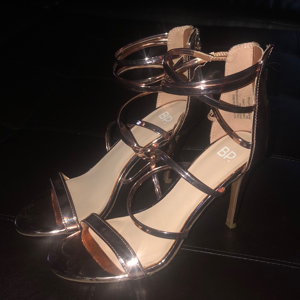 Rose gold sandals